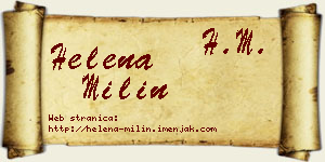 Helena Milin vizit kartica